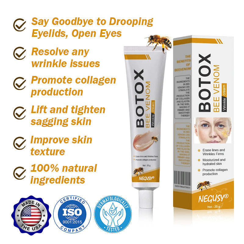 (Made and Shipped from USA) 🧑‍⚕️NEGUSY® Botox Bee Venom Wrinkle Removal Cream